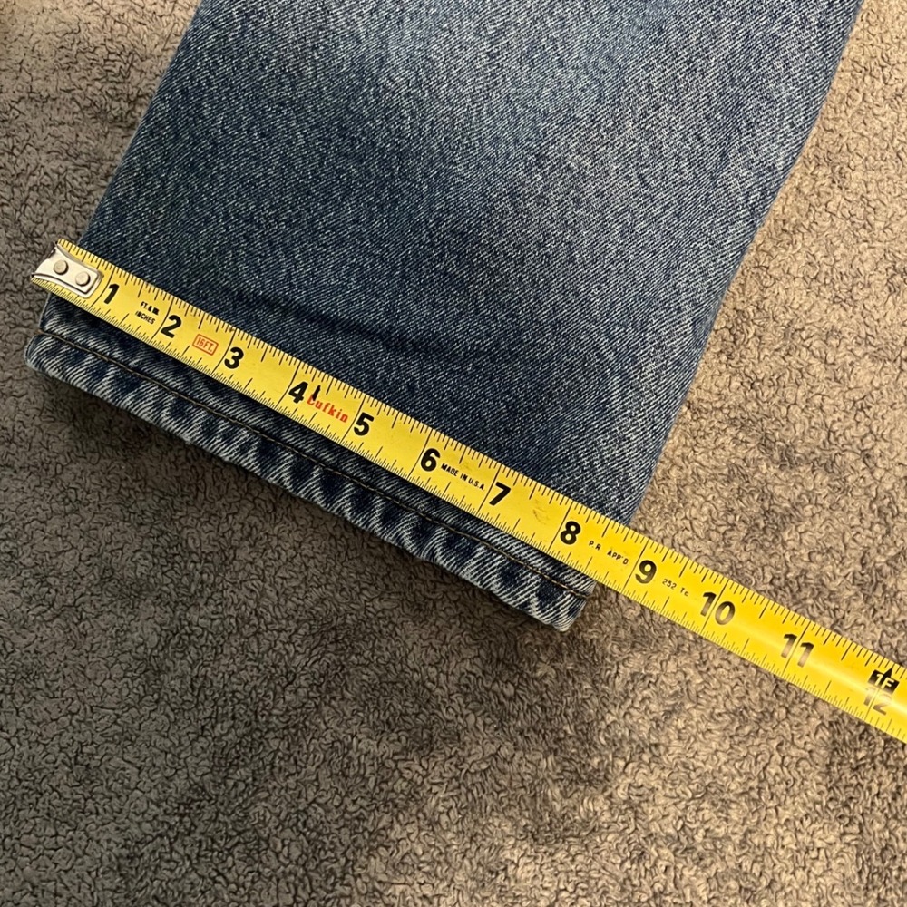 Vintage Carhartt Flannel Lined Relaxed Fit Jeans Dark Wash Blue Mens Size 33x30 - Picture 2 of 8